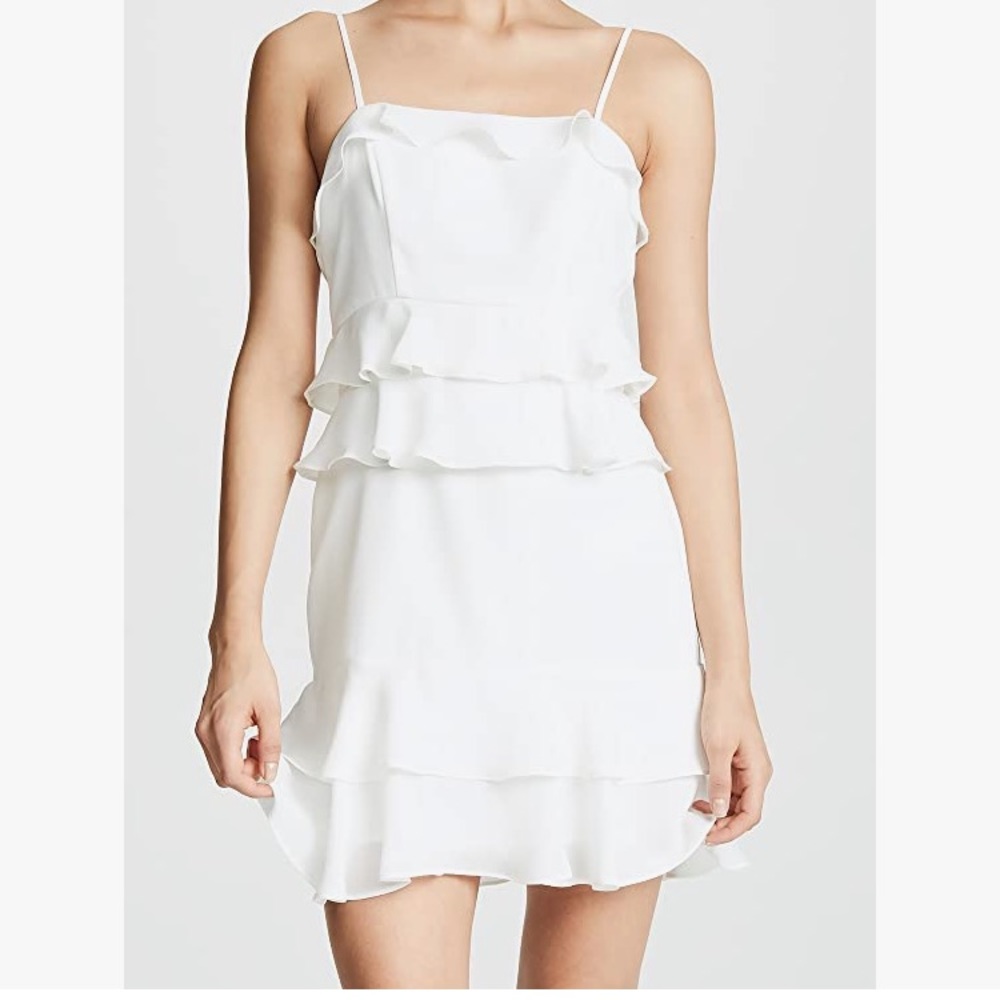 Parker Kristie White Spaghetti Strap Dress